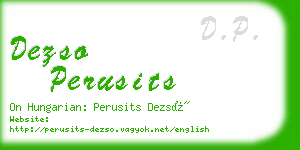 dezso perusits business card